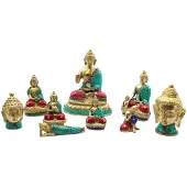 Ancient Wisdom Boeddhabeeld van messing - liggend - 10 cm