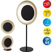 Näve LED-tafellamp Solan, dimbaar, zwart, Woon-/ Eetkamer, metaal, Modern, LED tafellamp
