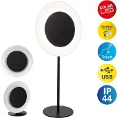 Näve LED-tafellamp Solan, dimbaar, zwart, Woon-/ Eetkamer, metaal, Modern, LED tafellamp