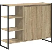 vidaXL Bijzetkast Sonoma Eiken 96,5 x 30 x 75 cm Bewerkt hout