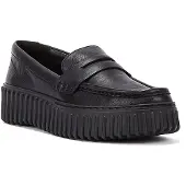 Clarks Torhill Penny Leather Damesschoenen Zwart Comfort Schoenen