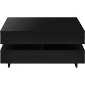 En.casa Salontafel Annaba vierkant 75x75x35,5 cm zwart