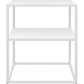 En.casa Bijzettafel Raahe met plank 50,5x45x40 cm wit
