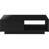 En.casa Salontafel Biskra met plank en lade 95x55x31 cm zwart