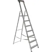 Molecule Escalo Aluminium trapladder 7 treden met antislip en gereedschapshouder