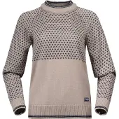 Bergans Trui Women Alvdal Wool Jumper Sandstone/Navy Blue-M