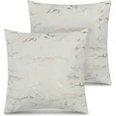 Aspero 2 kussenslopen met marmermotief, 60 x 60 cm, „Carrara“