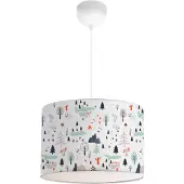 Lux.pro Kinder hanglamp Rugby wit met boommotief