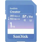 SanDisk 1TB SDXC Creator Series UHS-II geheugenkaart