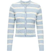 ONLY Gebreid vest 'ONLKATIA' blauw / wit