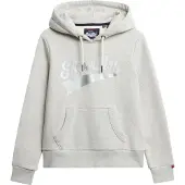 Superdry Sweatshirt 'Super Athletics' grijs gemêleerd / zilver