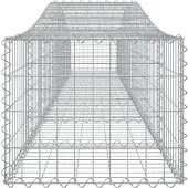 vidaXL Schanskorven 6 st gewelfd 400x50x40/60 cm ijzer