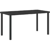 vidaXL Tuin Tafel Zwart 140 x 70 x 73 cm Metaal