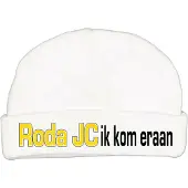 Zeeman Babymutsje met de tekst: Roda JC ik kom eraan !