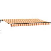 vidaXL Uitschuifbare luifel Geel 400 x 200 cm Stof