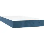 vidaXL Pocketveringmatras 90 x 220 x 20 cm Donkerblauw