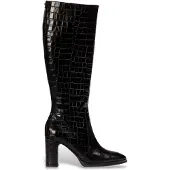 Wonders Wondersvoor vrouwen. M-5150 Treze laarzen zwart (41), Leer, 5 tot 8 cm, Ritssluiting, Casual
