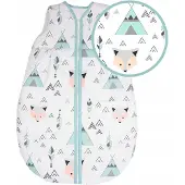 ANKRAS Babyslaapzak 68-74cm, 100% Katoen, 2,5 TOG, Fox Mint