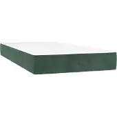 vidaXL Pocketveringmatras medium 80x210x20 cm fluweel donkergroen