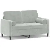 vidaXL Driezitsbank met sierkussens 180 cm fluweel roze