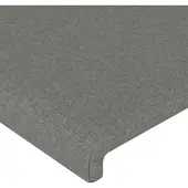 vidaXL Hoofdbord LED 180x5x78/88 cm stof donkergrijs