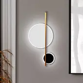 Schuller Valencia LED-wandlamp Duo, messing / goud, Woon-/ Eetkamer, Aluminium, Modern, LED wandlamp