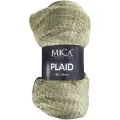 Mica Decorations Mica Joanne Fleece Plaid 180x130 cm – Zacht Woondeken – Lichtgroen
