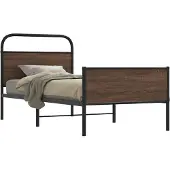 vidaXL Bedframe zonder matras bewerkt hout bruin eikenkleur 120x200 cm