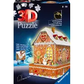 Ravensburger 3D Puzzel - Gingerbread House Night Edition (216 Stukjes)