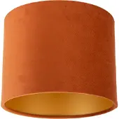 QAZQA Stoffen lampenkap oranje met gouden binnenkant 18/18/14