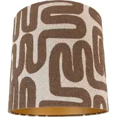 QAZQA Stoffen lampenkap bruin met beige strepen 40/40/40