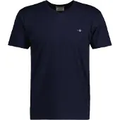 Gant Shield Slim Fit T-Shirt V-hals Avondblauw, Effen