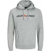 Jack & Jones Sweatshirt 'JJECorp' lichtgrijs / mandarijn / zwart