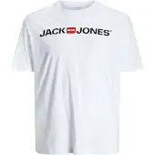 Jack & Jones Plus Size Logo T-shirts EU4XL US2XL Wit