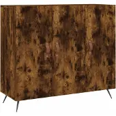 vidaXL Dressoir 90x34x80 cm bewerkt hout gerookt eikenkleurig