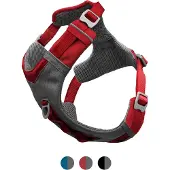 Kurgo Journey Hondentuigje / Harnas - Ripstop - Mesh binnenzijde - Rood-Grijs - XS - Halsomvang: 23-33 cm - Borstomvang: 30-45 cm