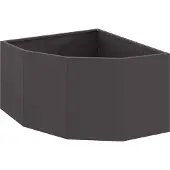 vidaXL Hoek Plantenbak Zwart 60 x 60 x 35 cm Staal