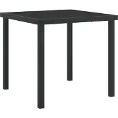 vidaXL Tuin Tafel Zwart 80 x 80 x 73 cm Metaal