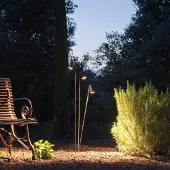 Vibia LED buiten vloerlamp Brisa, 1-lamp, bruin BRISA, bruin / roest, Kunststof, Design