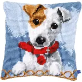 Vervaco - Kruissteekkussen kit - Jack Russell - PN-0155247 - Borduren - Borduurpakket - Borduurpakket volwassenen - Borduurpakket kind