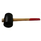 Benson Rubberen hamer - Ø 90 mm - houten steel - 40 cm - veelzijdig gebruik