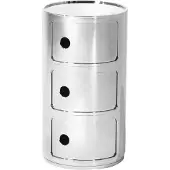 Kartell Componibili Metal Opbergunit Chromed | 3 doors