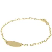 Glow 104.8384.19 Dames Armband Ovaal Plaatje 19 cm Goudkleurig