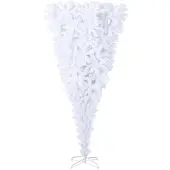 vidaXL Kunstkerstboom met standaard omgekeerd 210 cm wit