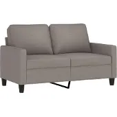 vidaXL Tweezitsbank 120 cm stof taupe