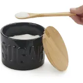 Balvi Suikerpot Suiker Keramiek/Bamboe - Zwart