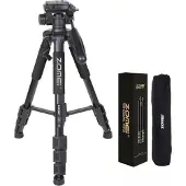 Zomei Professioneel Universeel Lichtgewicht DSLR Camerastatief - Tripod 140CM - Zwart
