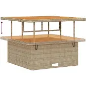 vidaXL Tuinbank Set 11 st Beige poly rattan