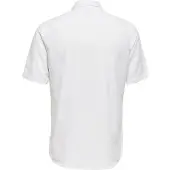 Only & Sons - ONSCAIDEN LIFE SS SOLID LINEN BLEND NOOS Heren Overhemd