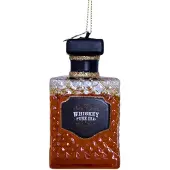 Vondels Kerstornament Glass Transparent Whiskey Bottle 8,5 cm